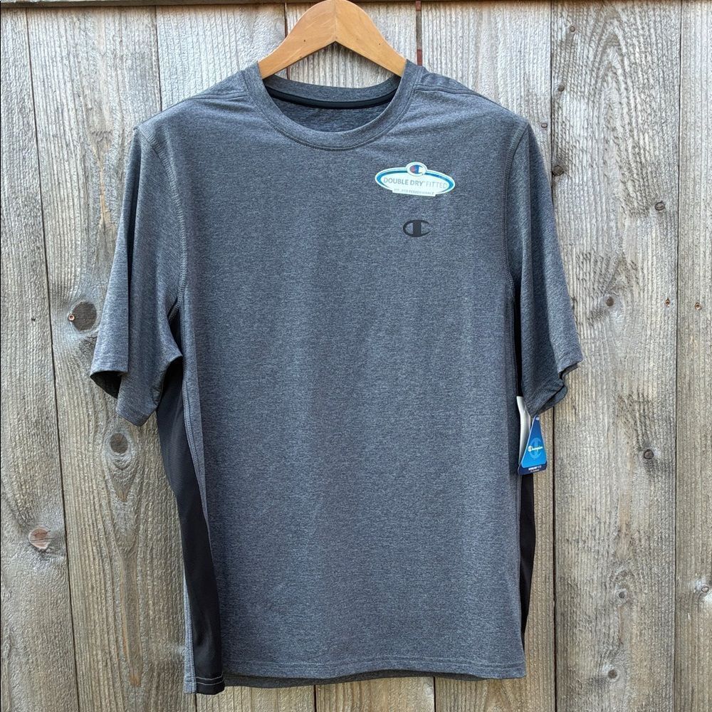 Champion Gray Men's Short Sleeve Fitted Tee